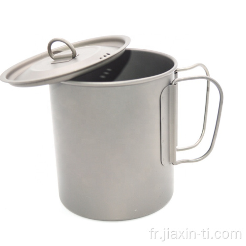 Tasse en titane de voyage personnalisée 750ML avec poignée